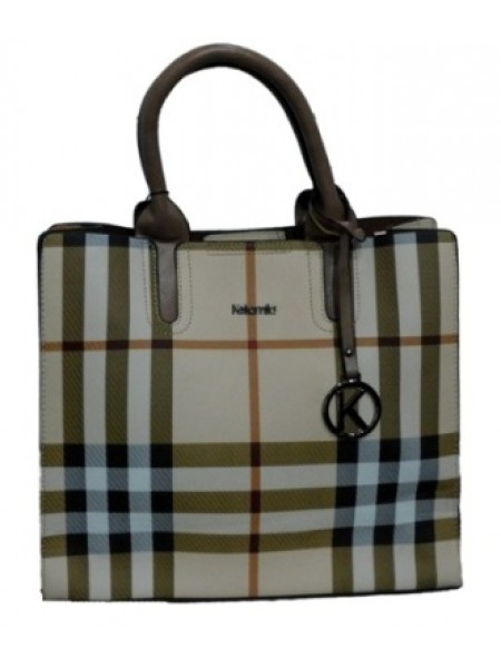 Plaid Top Handle Tote Bag 3 in 1 