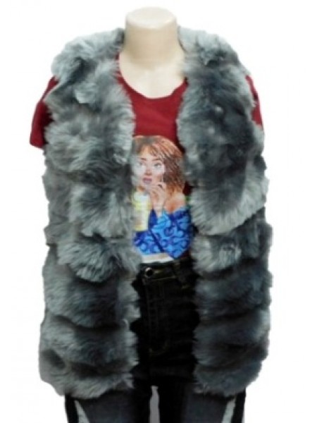 Faux Fur Fashion Long Vest Jackets