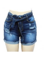 High Waist Stretch Jeans Hot Pants