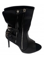 Peep-Toe Ankle Boot